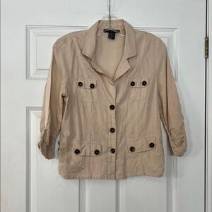 Marina Luna Light Tan Utility Jacket